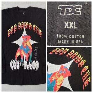 TDE Top Dawg Entertainment Long Sleeve Shirt Mens 2XL XXL Hustle Hiphop Rap Tee